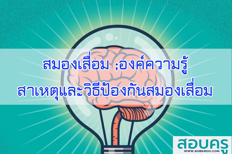 สมองเสื่อม องค์ความรู้ สาเหตุ ผลกระทบ และแนวทางป้องกัน